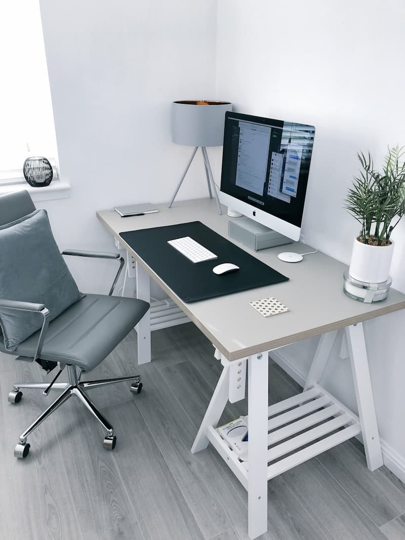 Foldable Study Desk with Bookshelf (Dark Walnut) — image 1 of 1