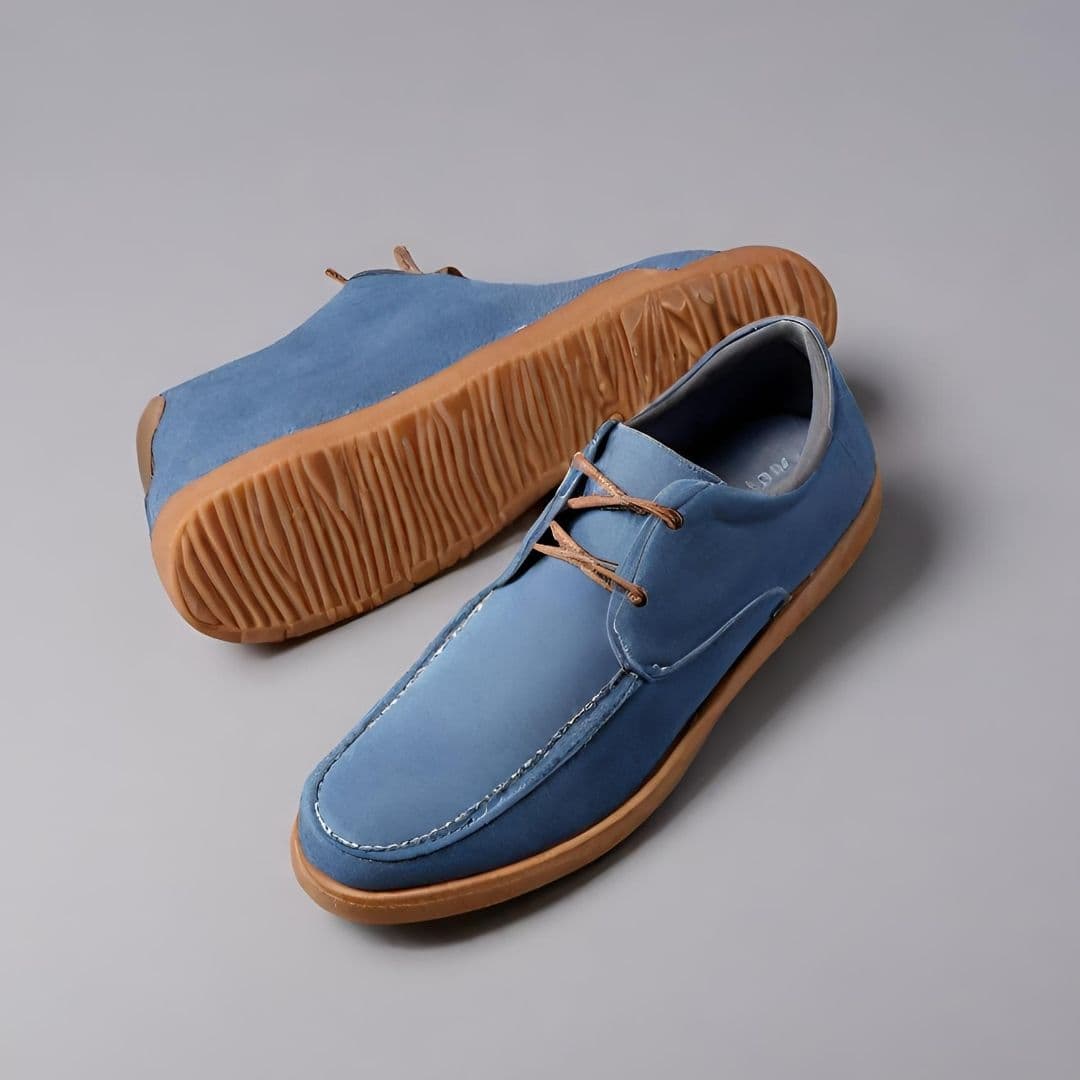 Classic Blue Suede Casual Shoes — image 1 of 3