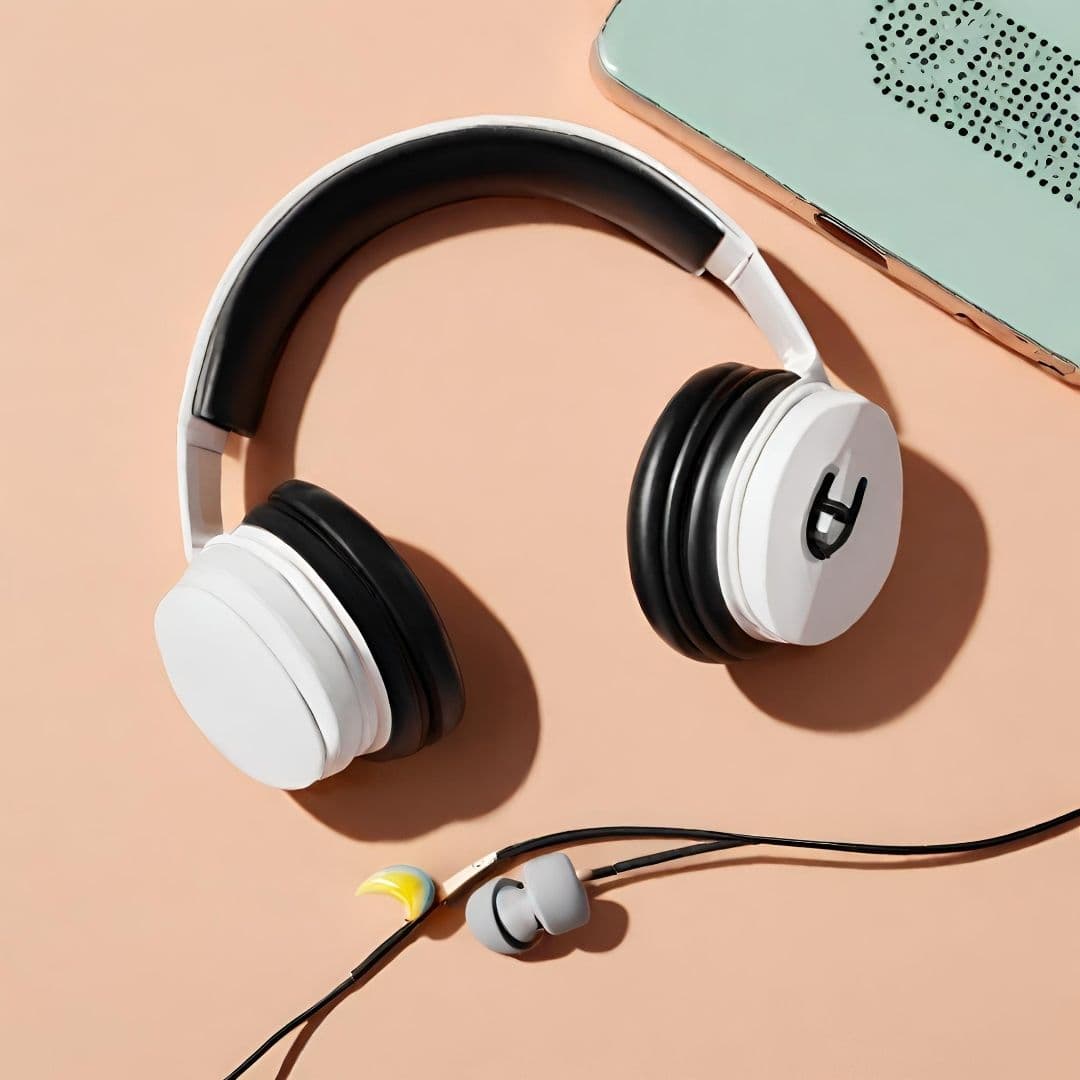 Sleek Wireless Headphone & Inked Earbud Set — image 1 of 2