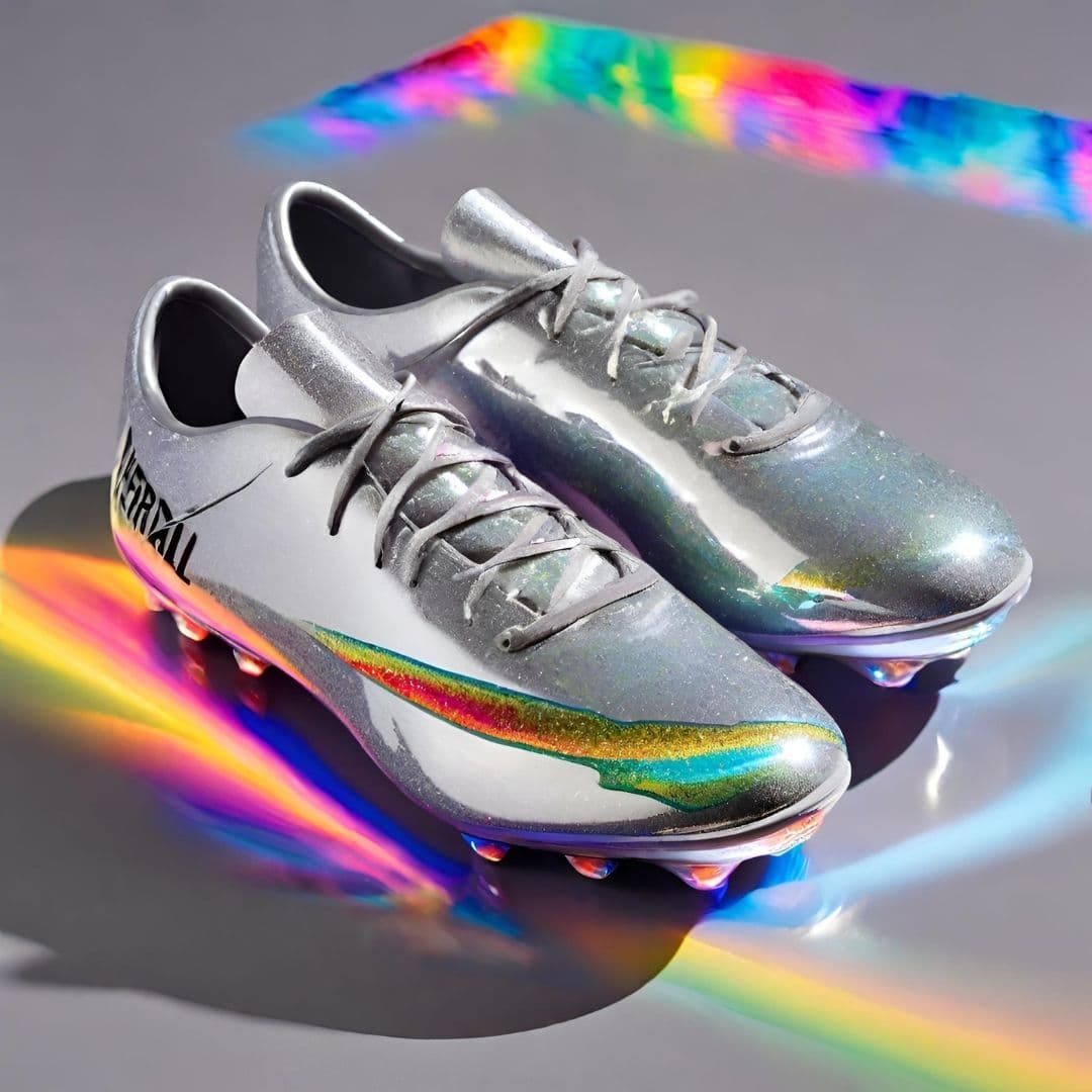 Futuristic Holographic Soccer Cleats — image 1 of 2