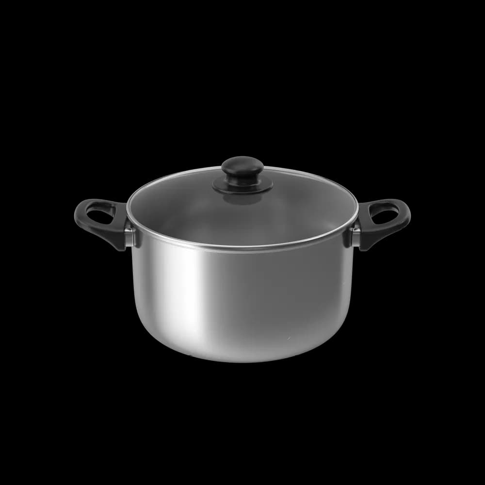 Silver Pot With Glass Cap — image 1 of 1