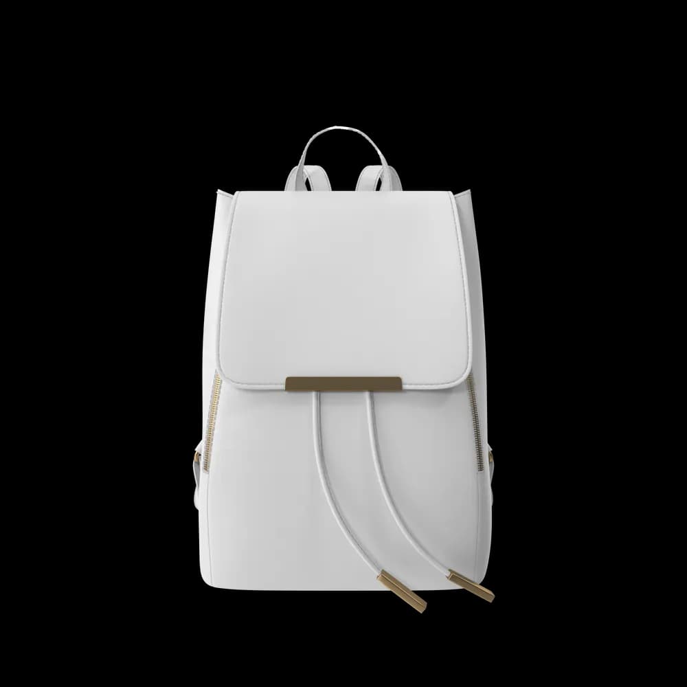 White Faux Leather Backpack — image 1 of 2