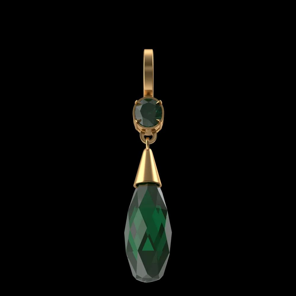 Green Crystal Earring — image 1 of 2